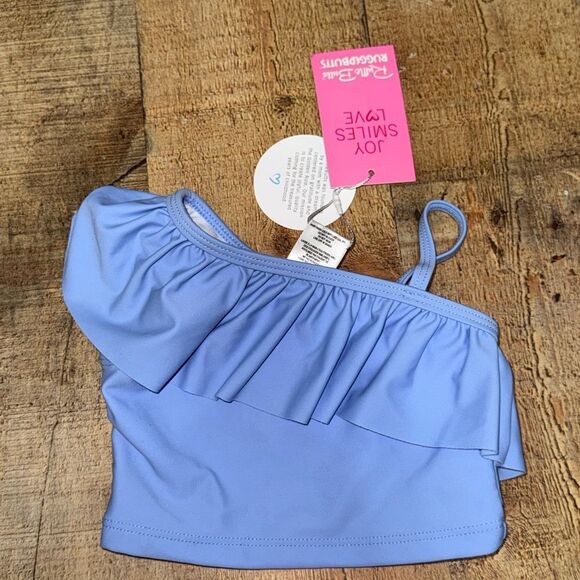 Nwt rufflebutts one shoulder ruffle tankini top only - Picture 3 of 6